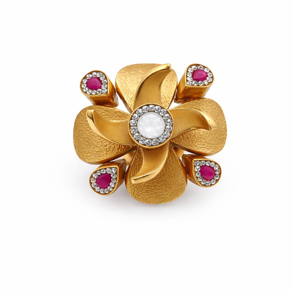 Ruby Floral Ring